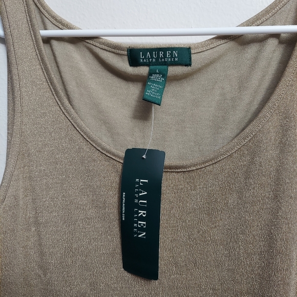 Lauren Ralph gold top - Picture 2 of 4